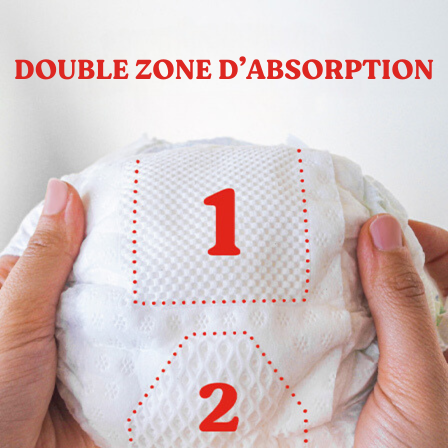 HEC DIAPERS DOUBLE ZONE DABSORPTION